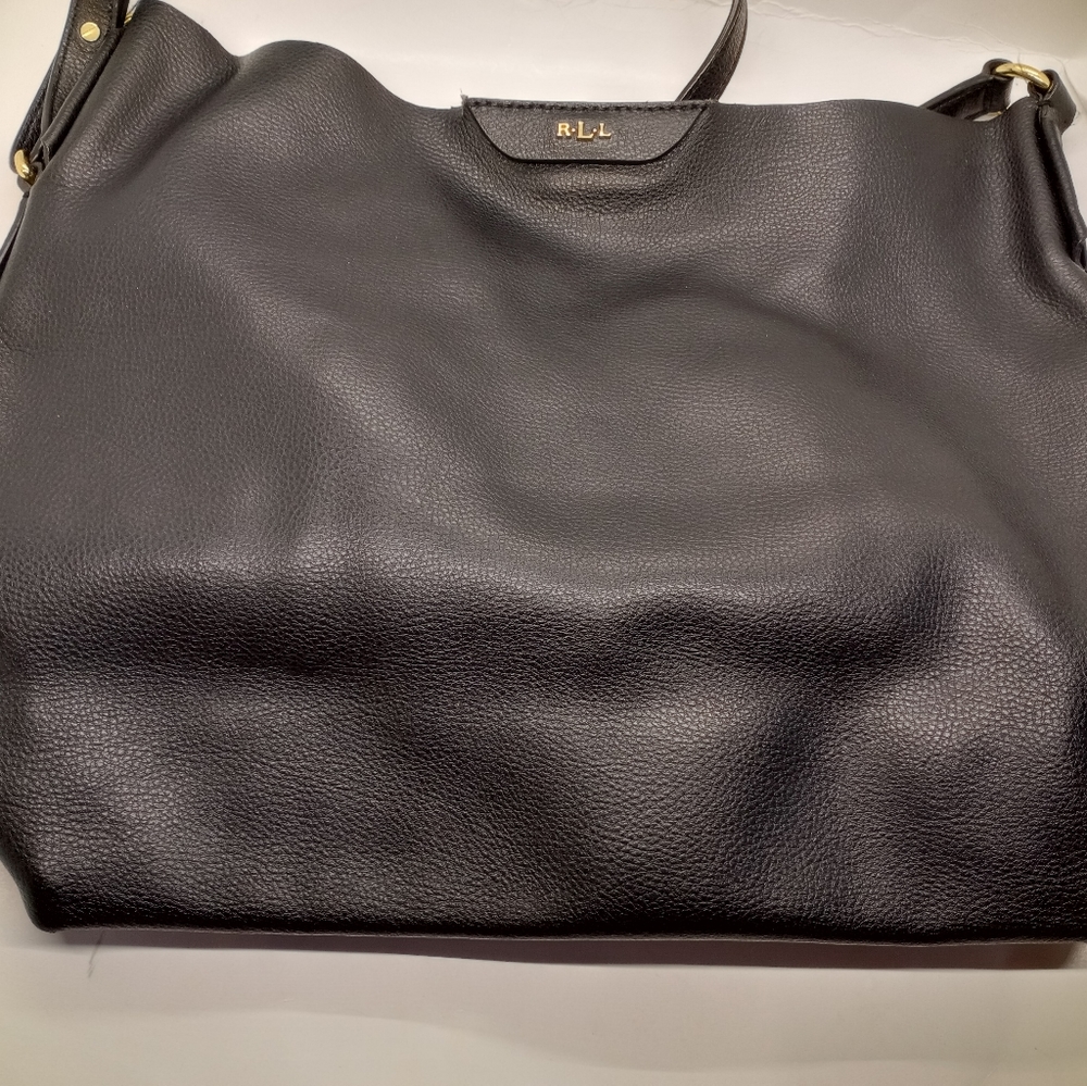 Black Leather Tote Bag